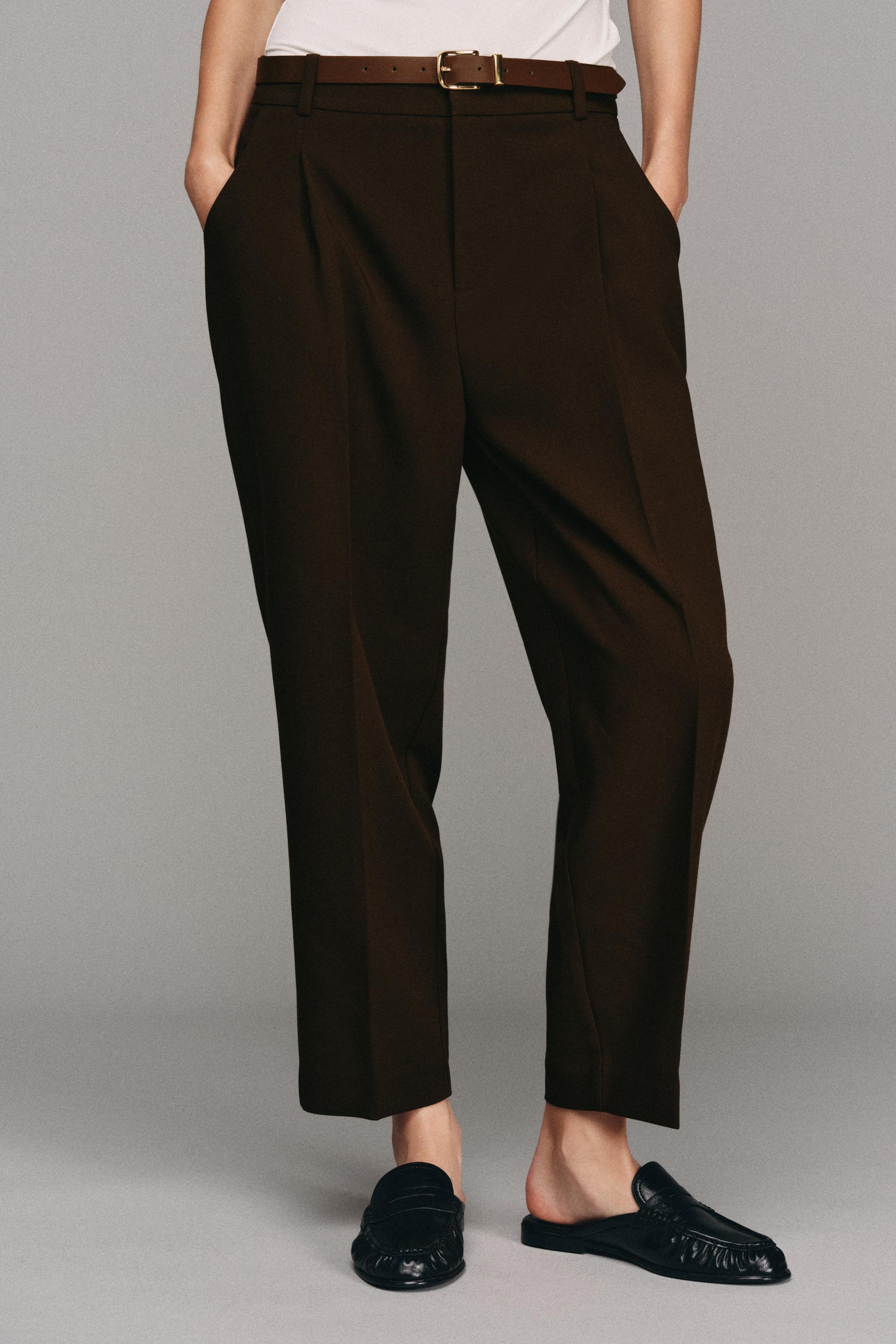 Zara Kemerli Crop Pantolon görsel 5