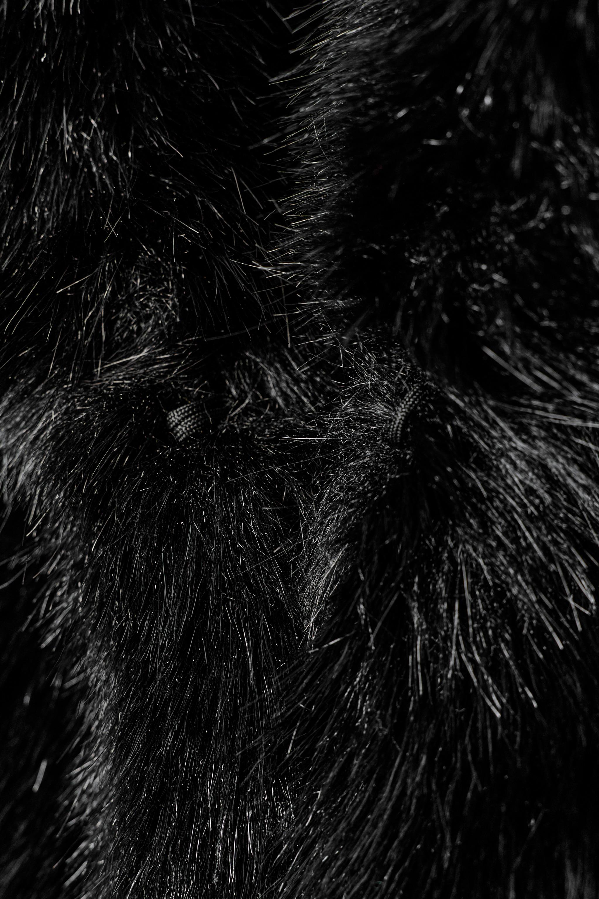 SHORT FAUX FUR LAPEL COLLAR COAT