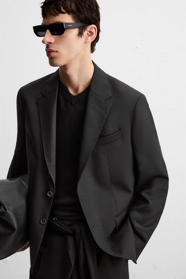 BLAZER COSTUME 100 % LAINE - Noir de Zara - Image 5