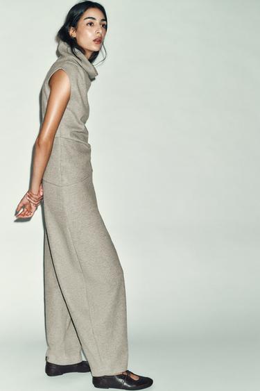 PANTALON PORTEFEUILLE À BOUTON - Gris de Zara - Image 4