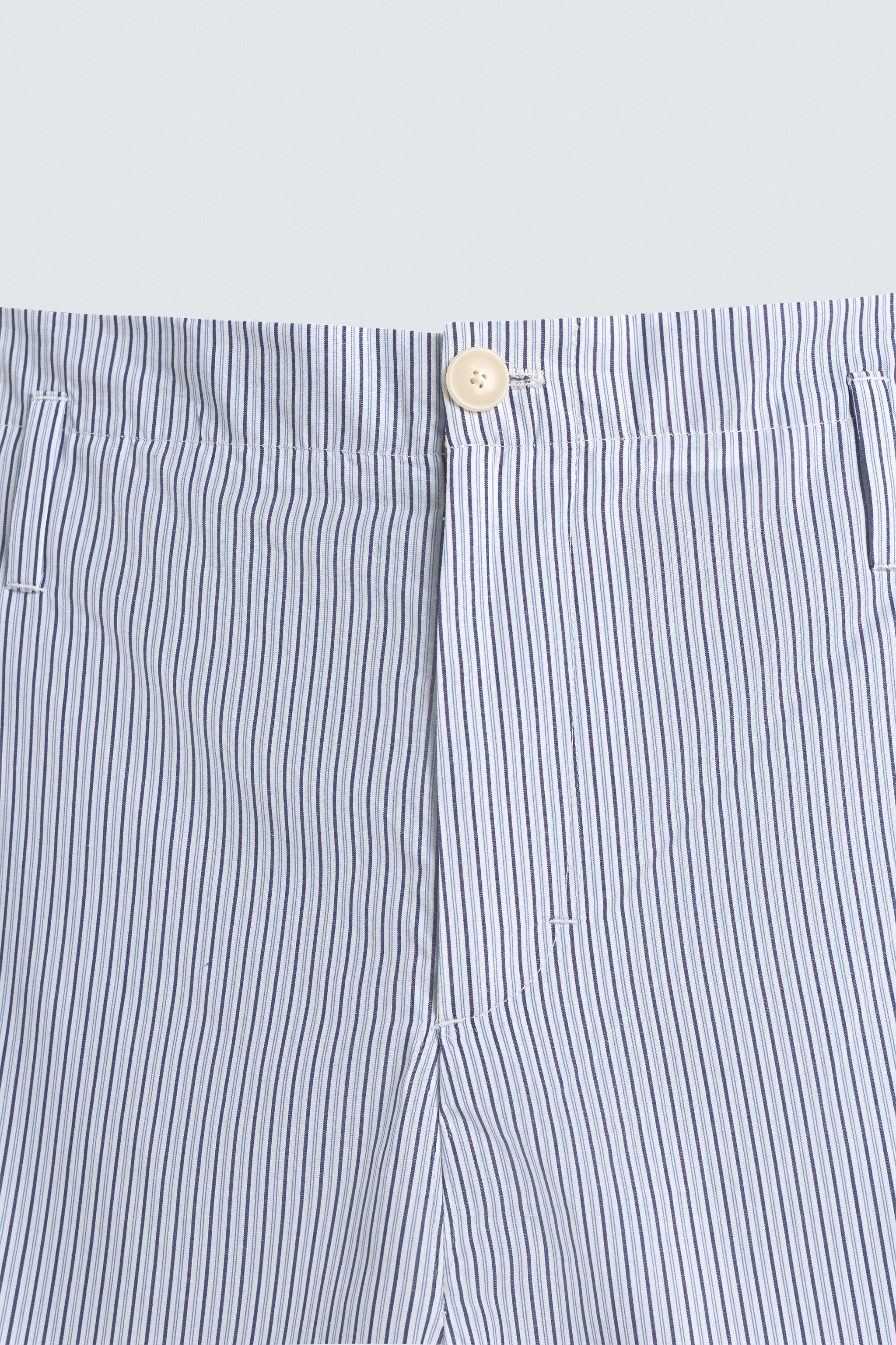 LIMITED EDITION STRIPED SHORTS - Sky blue | ZARA United States