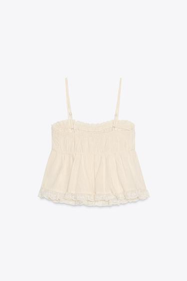 TOP ÉLASTIQUES BRODÉS - Rose de Zara - Image 3