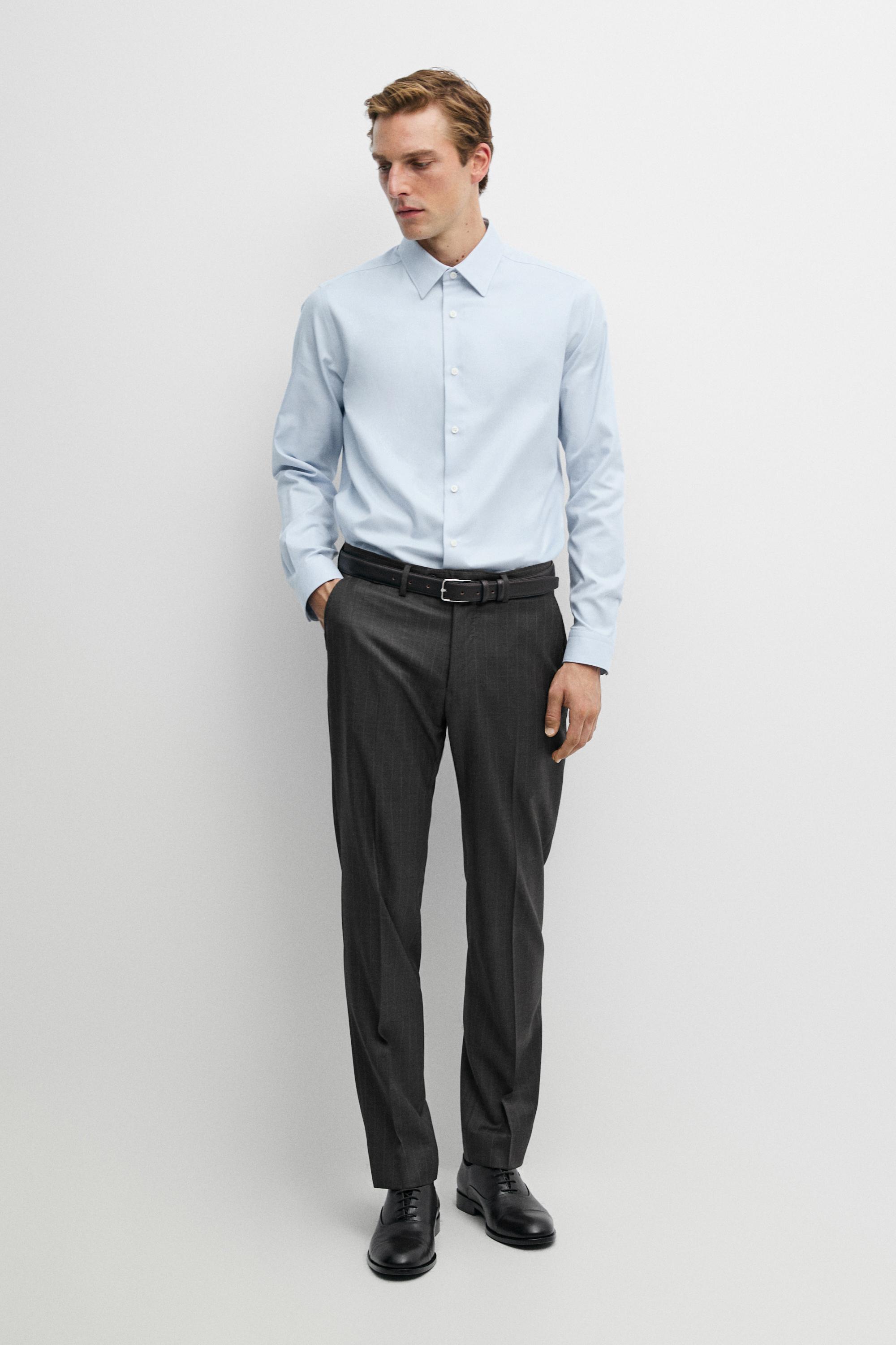 Slim fit 100% cotton Oxford shirt
