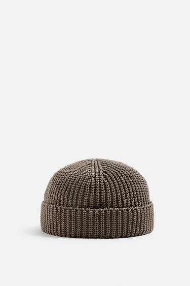 GORRO CORTO PUNTO - Gris topo de Zara