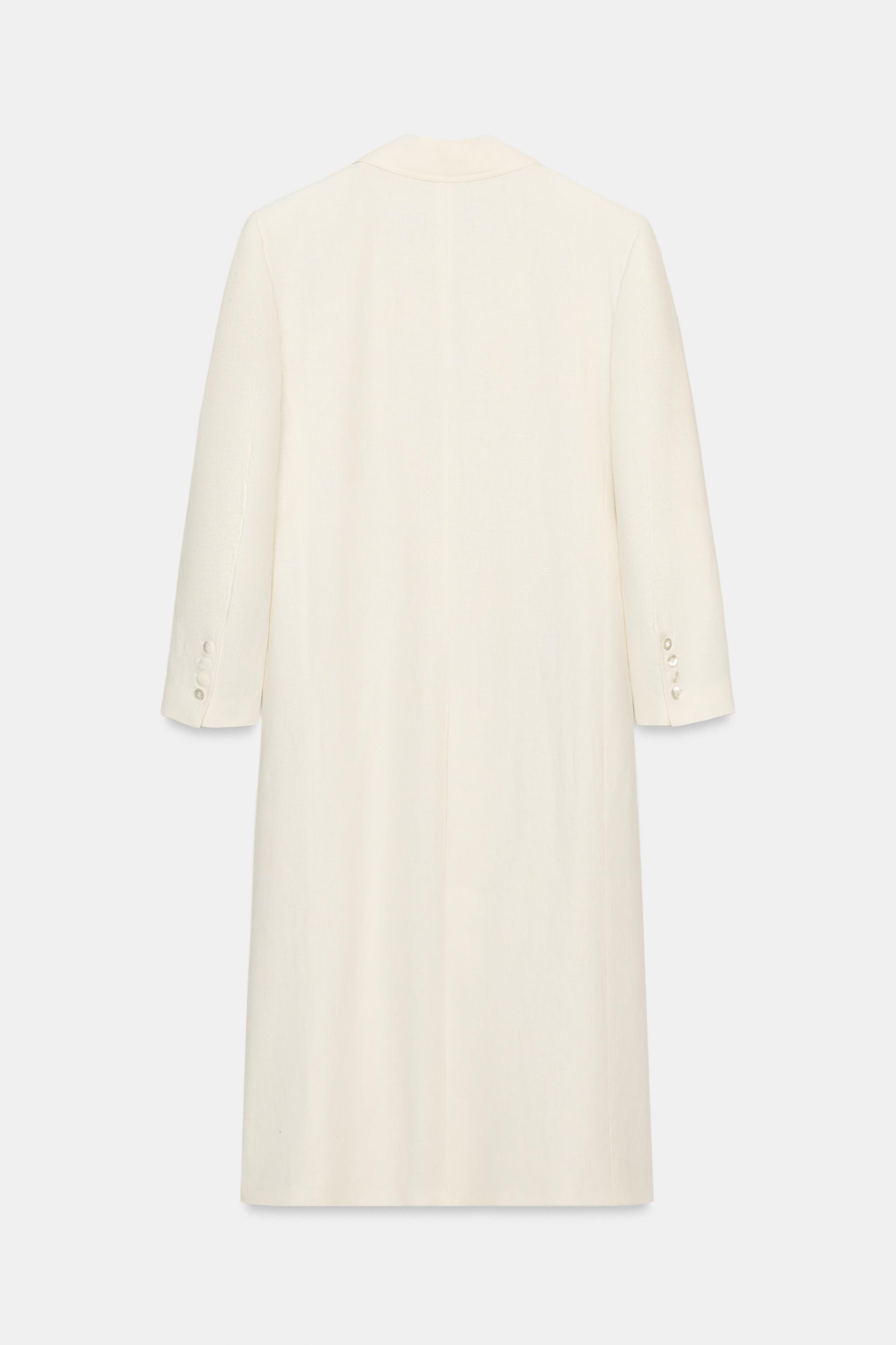100% LINEN FROCK COAT ZW COLLECTION - White | ZARA Saudi Arabia