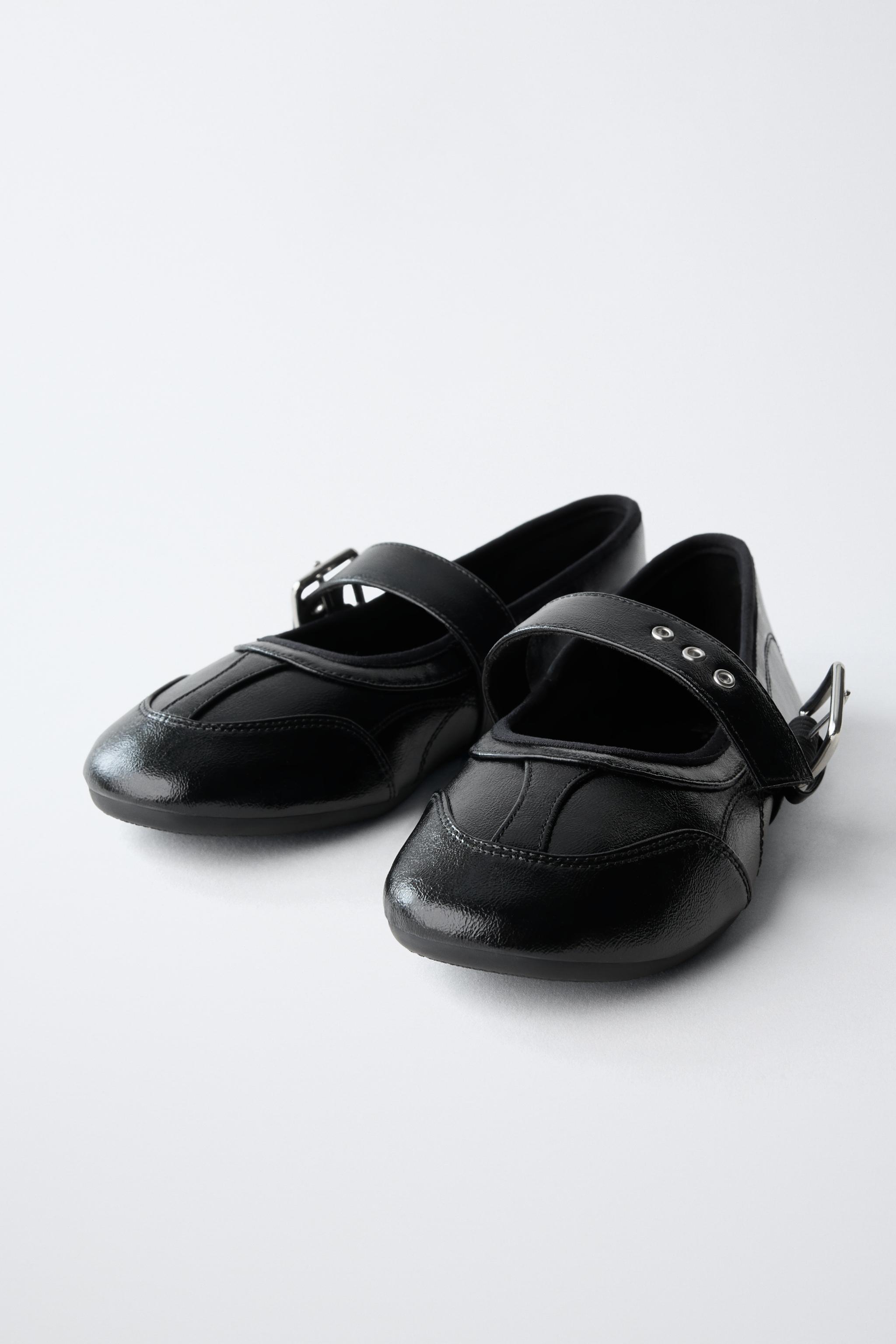 Обувь Zara BUCKLE BALLET FLATS — фото 3