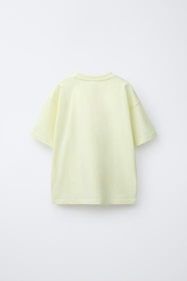 WAVE PRINT T-SHIRT - Yellow by Zara - Image 1