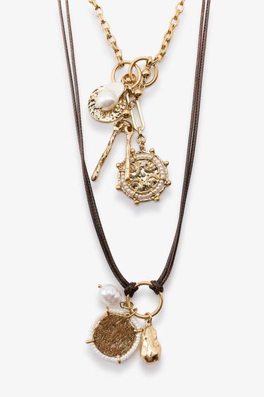 PACK DE 3 COLLIERS CHAÎNE LACET CHARMS - Doré de Zara - Image 3