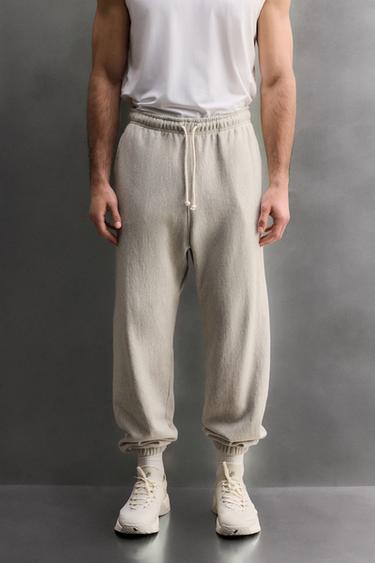 Zara TRAINING JOGGING PANTS - Gray marl