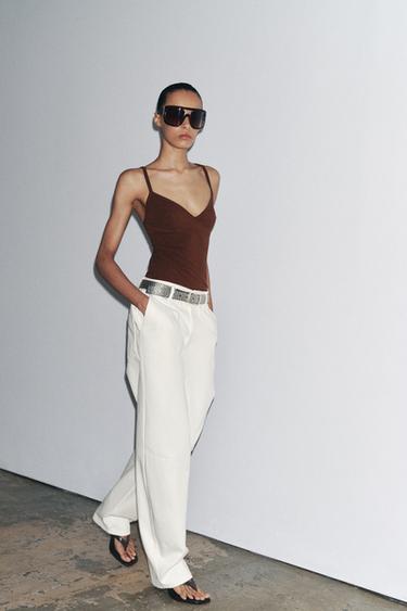 STRAPPY TOP - Brown by Zara - Image 0