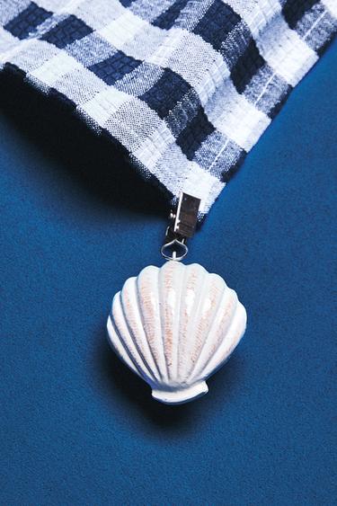 TAFELKLEEDHANGERS ZEEMOTIEVEN (4-PACK) - Blauw / Wit van Zara