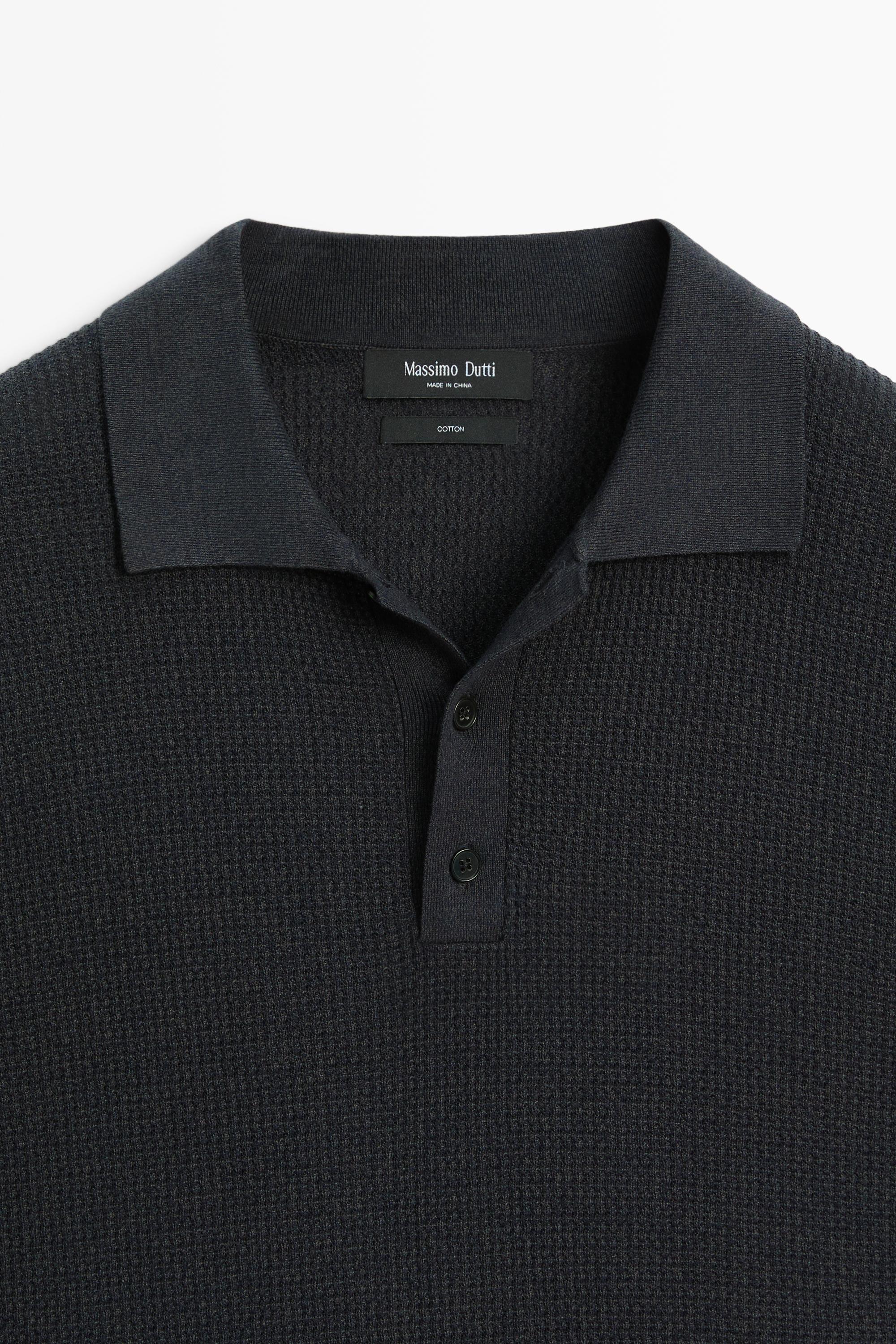 100% cotton button-collar polo shirt