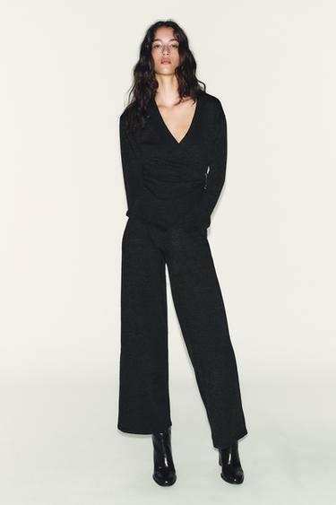 BASIC PIQUÉ TROUSERS - Dark anthracite by Zara
