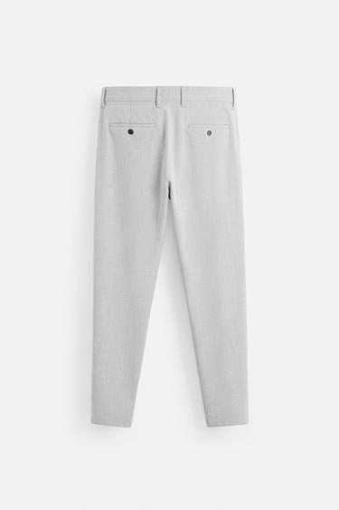 PANTALON À TEXTURE CONFORT - Gris clair de Zara - Image 6