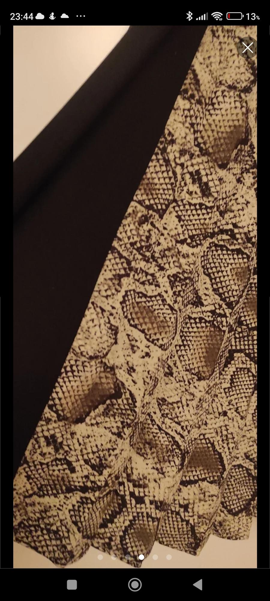 PLEATED ANIMAL PRINT SKIRT - Image 4