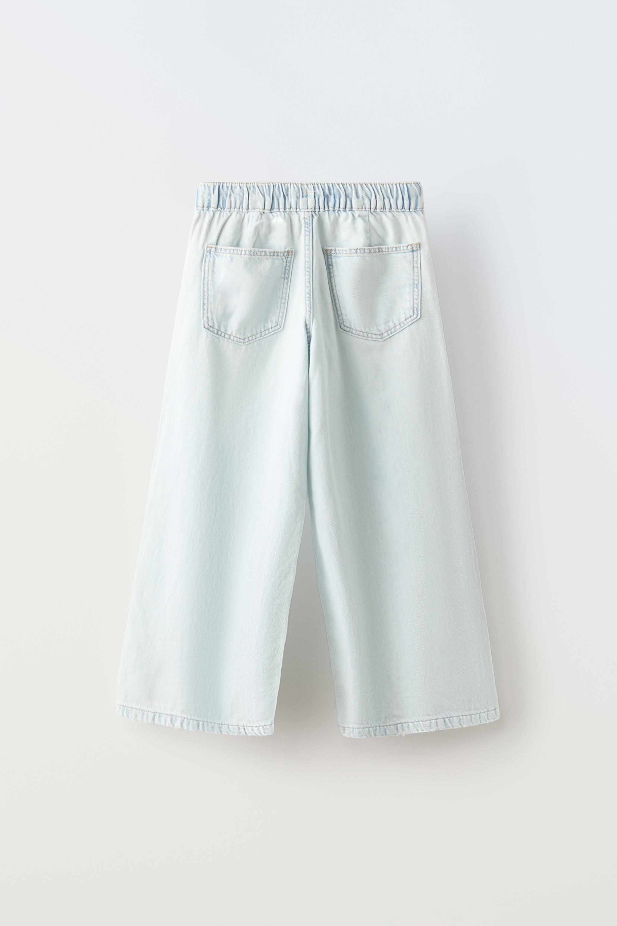 Zara Wide Leg Jeans Light Blue Kids