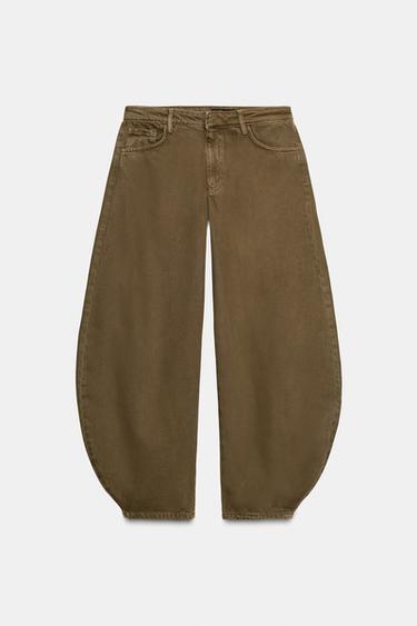 JEAN ZW COLLECTION BALLOON TAILLE NORMALE - Kaki de Zara - Image 7
