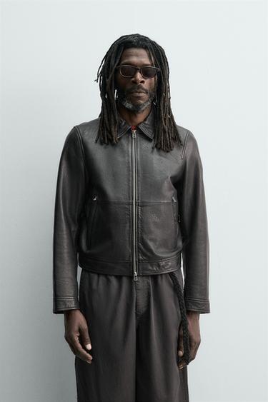 CAZADORA PIEL AARON LEVINE X ZARA - Negro de Zara