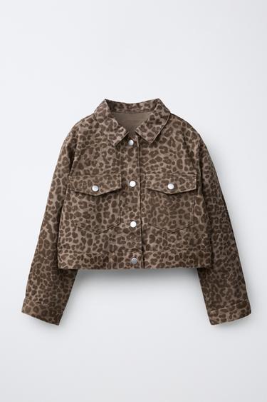 CAZADORA DENIM ANIMAL PRINT - Leopardo / Tostado de Zara - Imagen 0