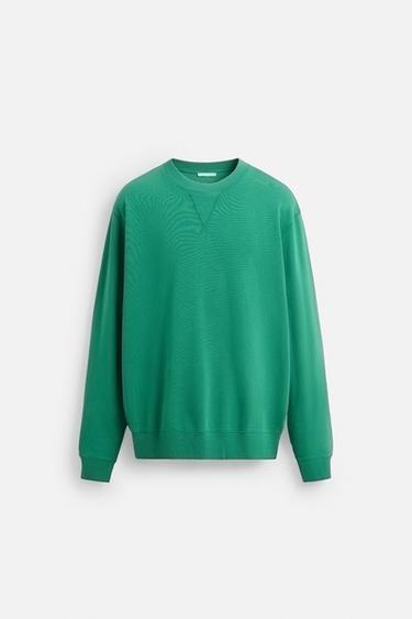 WASHED CREWNECK SWEATSHIRT - Light green by Zara - Image 5