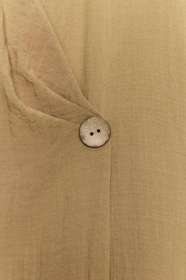 VESTE CROISÉE À FENTES LATÉRALES ENSEMBLE - Marron clair de Zara - Image 8