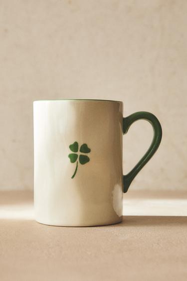 TASSE GRÈS TRÈFLE - Blanc / Vert de Zara - Image 6