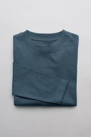 BASIC MEDIUM WEIGHT T-SHIRT - Mid-blue by Zara