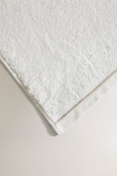 BATH TOWEL WITH METALLIC THREAD DETAIL - Oyster-white by Zara - Image 2
