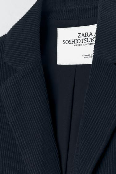 CORDUROY BLAZER SOSHIOTSUKI x ZARA - Dark navy by Zara - Image 4
