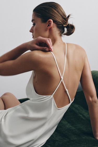 ROBE-FOURREAU À BRETELLES MULTIPOSITIONS - Blanc cassé de Zara - Image 2