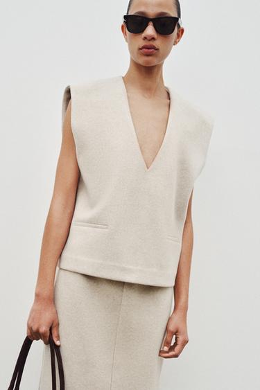 SOFT MIDI SKIRT - Light sand by Zara - Image 3