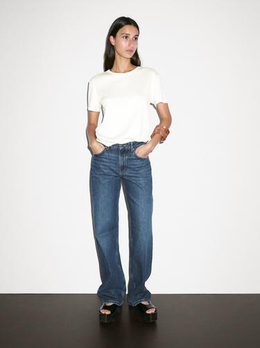 Camiseta manga corta 100% algodón - Crudo de Zara - Imagen 0