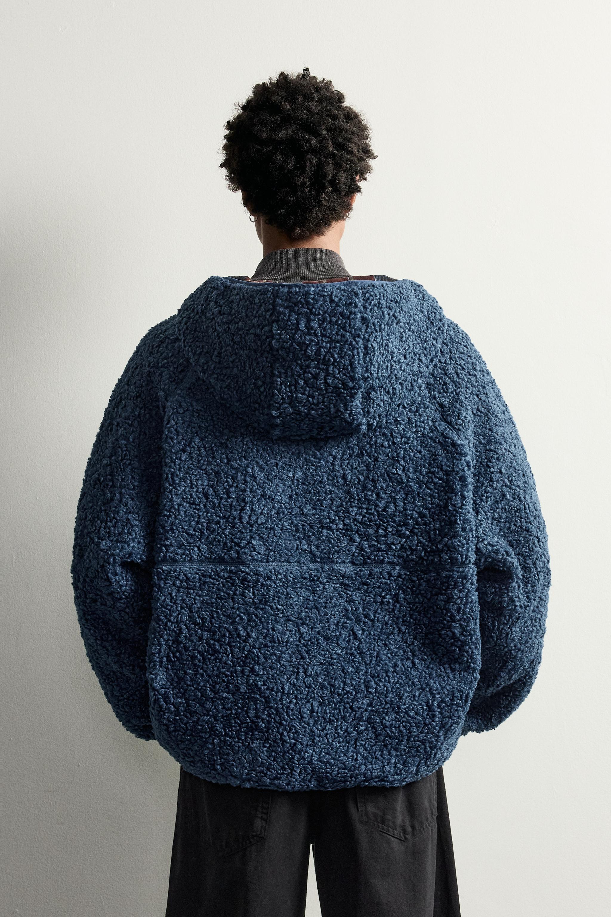 REVERSIBLE CHECK SHEARLING JACKET