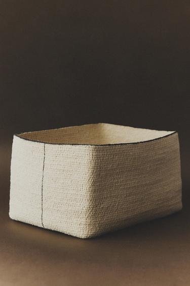 VIERKANTE MAND MET STREEP - Lichtbeige van Zara