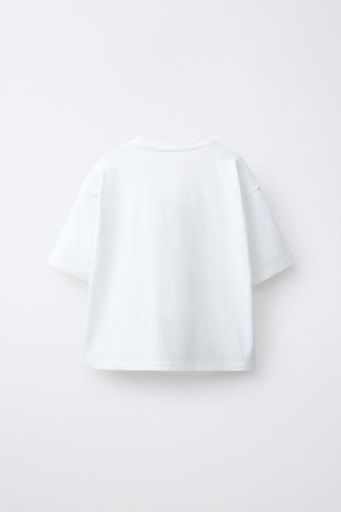 T-SHIRT IMPRIMÉ - Blanc de Zara - Image 1