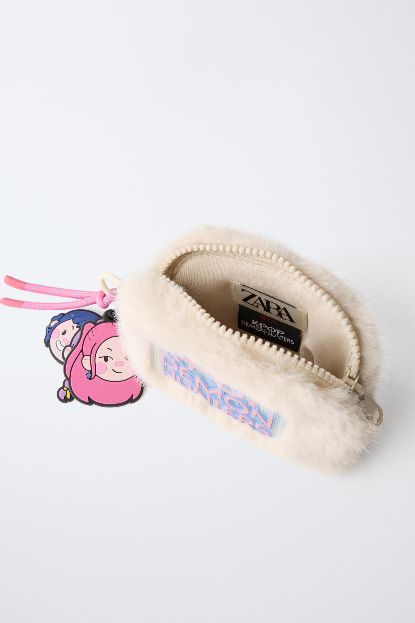 Детский кошелёк Zara Kpop Demon Hunters™ Netflix © Huntrix Furry Wallet, цвет: Белый — фото 4