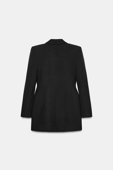 Zara ZW COLLECTION DOUBLE BREASTED BLAZER DRESS - Black