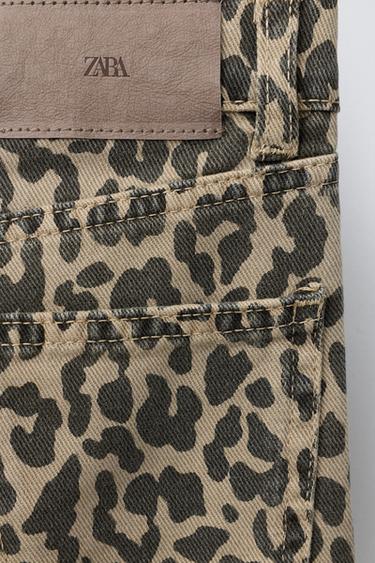 ANIMAL PRINT STRAIGHT JEANS - Leopard  by Zara - Image 3