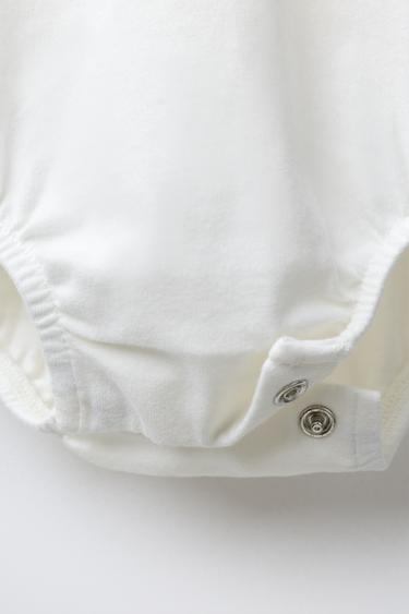 BODY À COL BRODÉ - Écru de Zara - Image 2