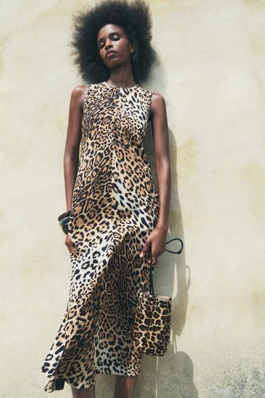ZW COLLECTION SLEEVELESS DRESS - Leopard by Zara