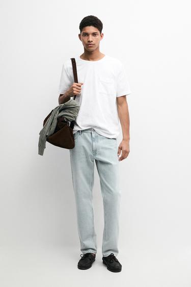 Zara Short sleeve T-shirt with pocket detail - White - Image 0