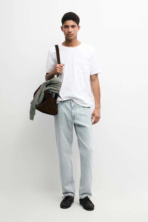 Short sleeve T-shirt with pocket detail from Zara - $70