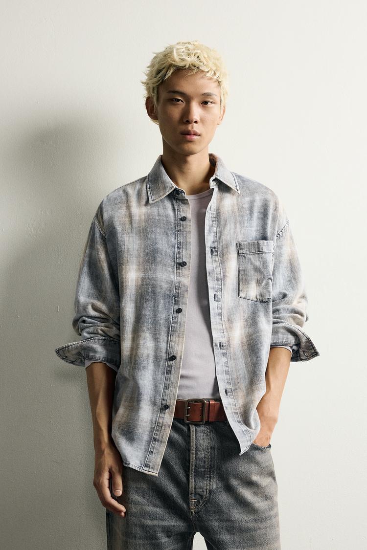 WASHED CHECKS SHIRT