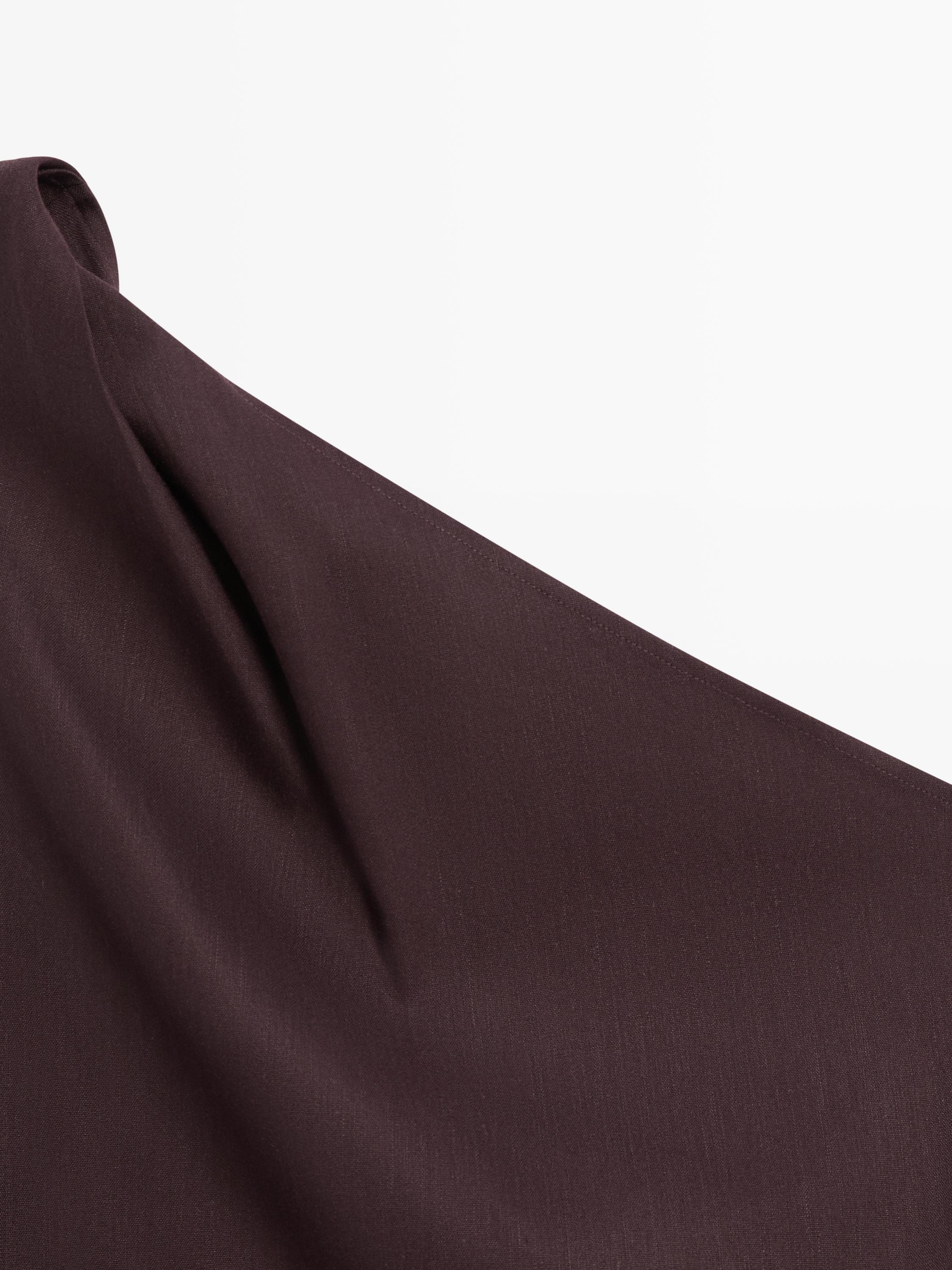 Asymmetric linen blend dress