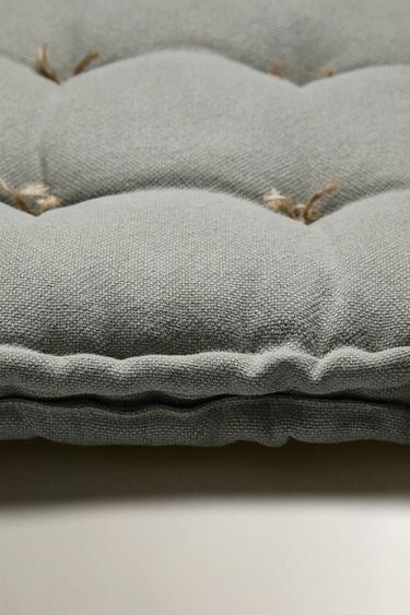 COUSSIN D'ASSISE SURPIQÛRES - Bleu chiné de Zara - Image 2