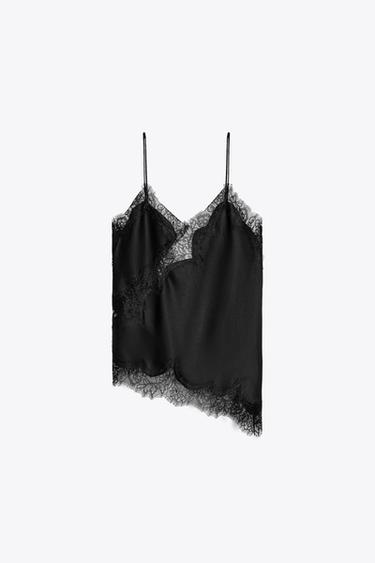TOP STYLE LINGERIE DENTELLE ZW COLLECTION - Noir de Zara - Image 4