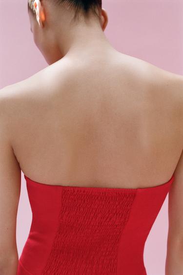 JUMPSUIT BAJO ASIMÉTRICO - Rojo de Zara