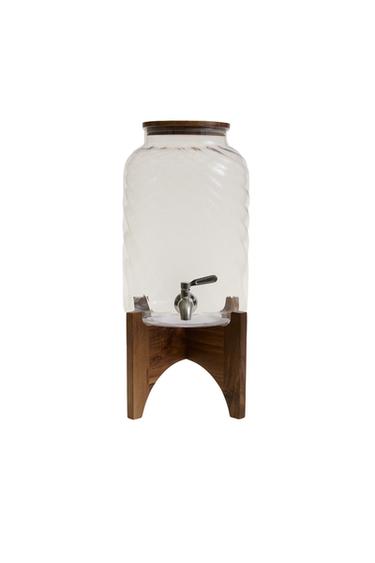 Zara ACRYLIC AND WOOD DISPENSER - Transparent