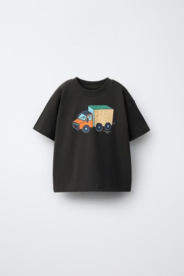 CAR PRINT T-SHIRT - Anthracite grey by Zara