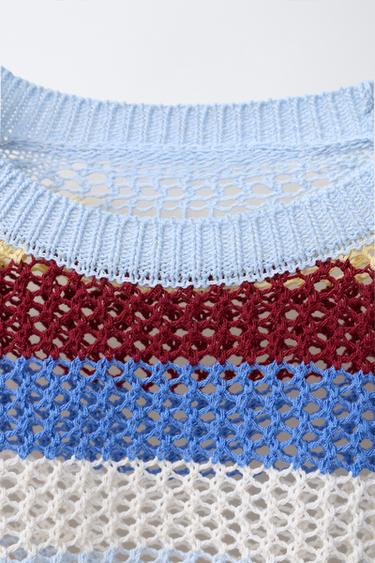 PULL COURT RÉSILLE - Multicolore de Zara - Image 2
